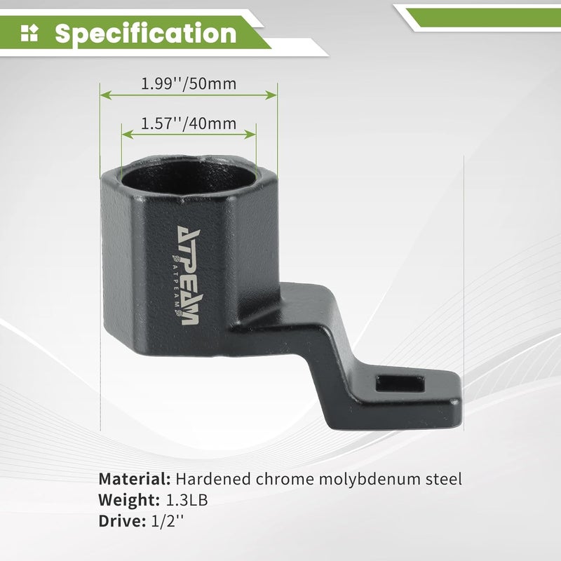 ATP 50mm Cranks Crankshaft Pulley Removal Wrench Holder Tool Remover and Installer Socket Wrench Removal Holding Spanner kit Compatible with Honda and Acura Engines - Image 2